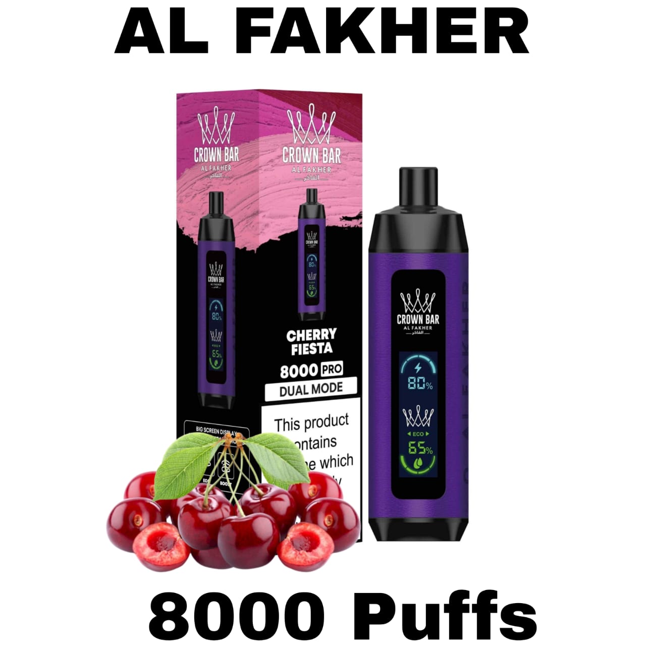 Al Fakher Pro Crown Bar 8000 Puffs Dtl Disposable Vape