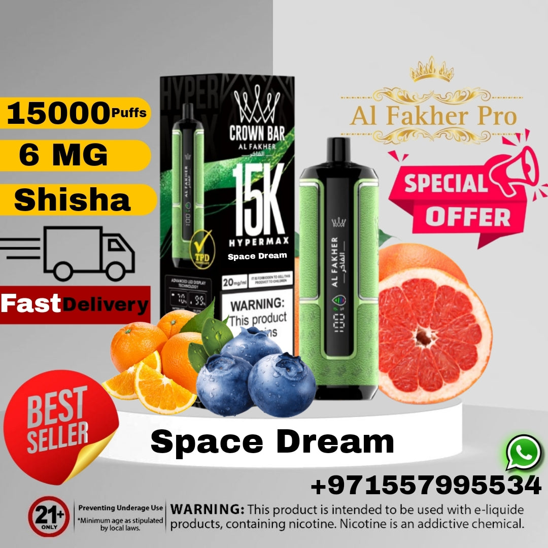 Al Fakher Crown Bar Hypermax 15000 Puffs Disposable Vape