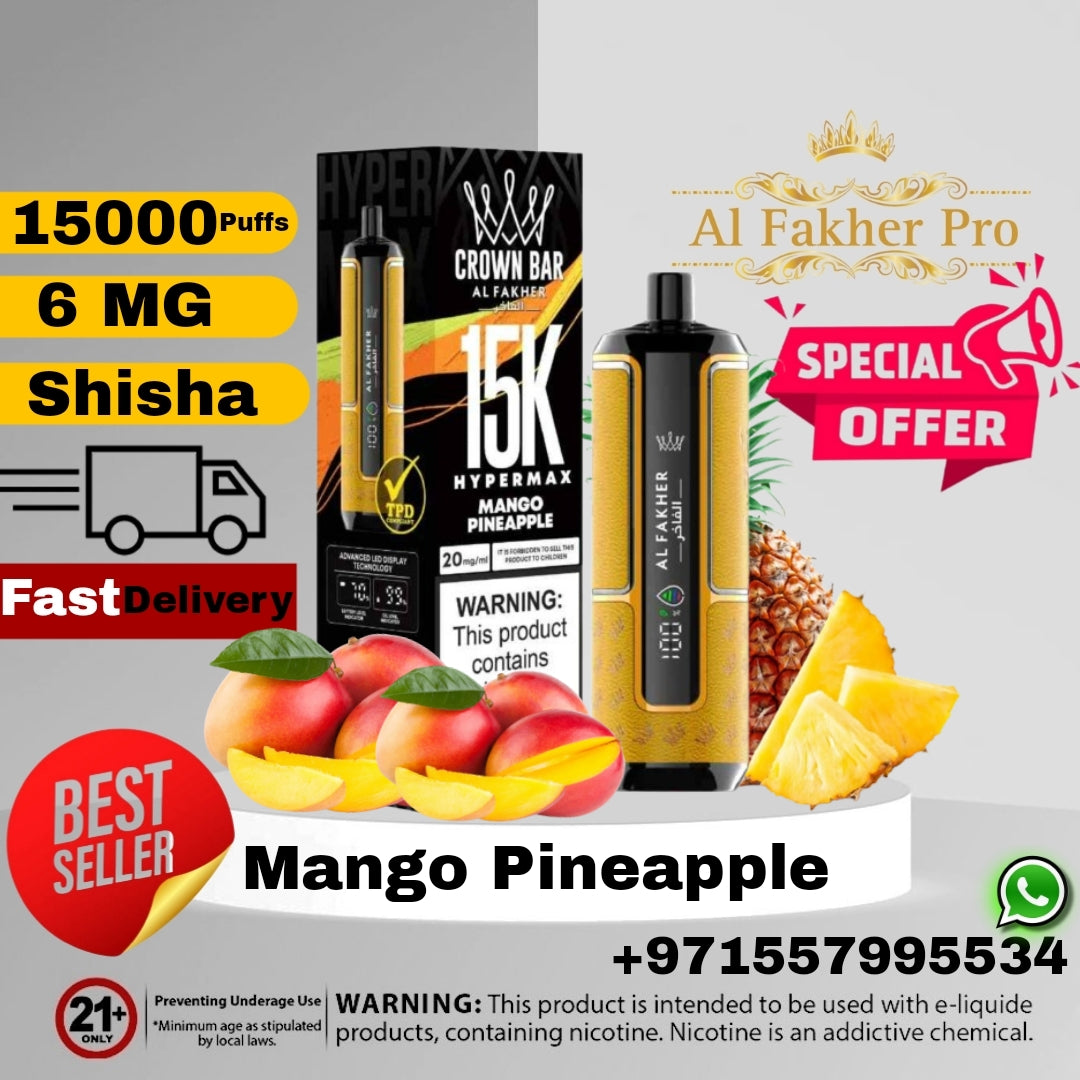 Al Fakher Crown Bar Hypermax 15000 Puffs Disposable Vape