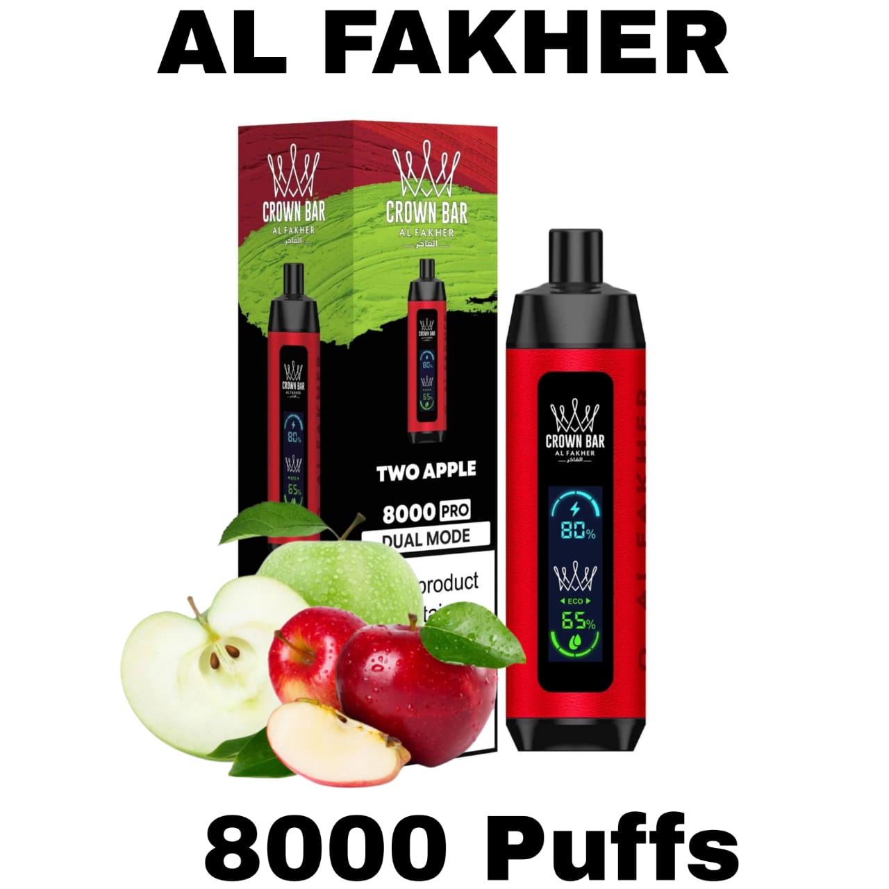 Al Fakher Pro Crown Bar 8000 Puffs Dtl Disposable Vape