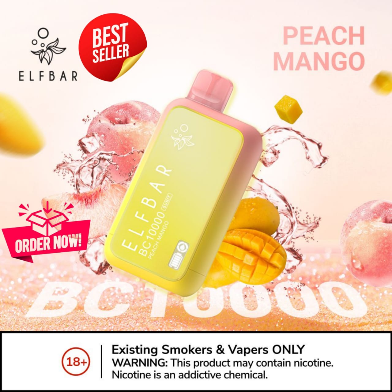 ELF BAR 10000 Puffs Peach Mango Disposable Vape in Dubai UAE