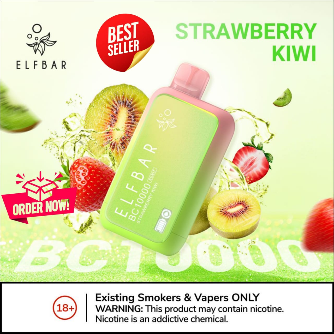 ELF BAR 10000 Puffs Strawberry Kiwi in Dubai UAE