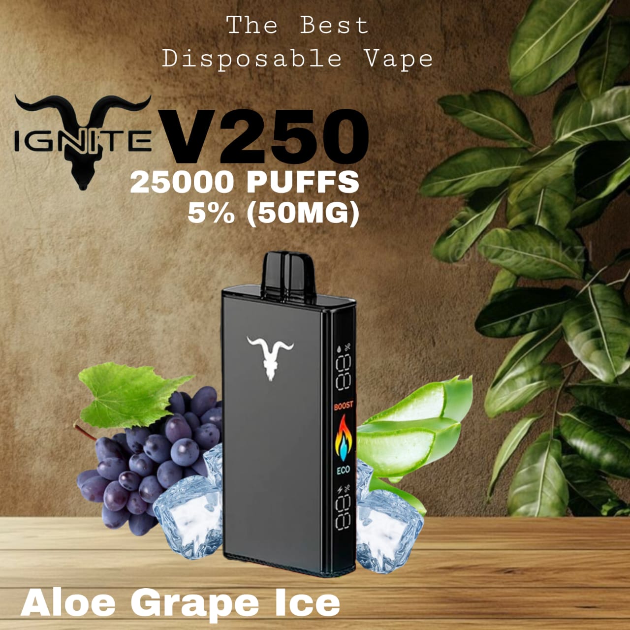 IGNITE V250 Grape Ice 25000 Puffs Disposable Vape in UAE