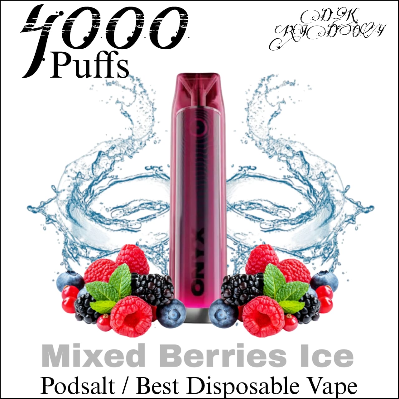 Pod Salt Onyx Mixed Berries Ice 20mg 4000 Puffs in Dubai UAE