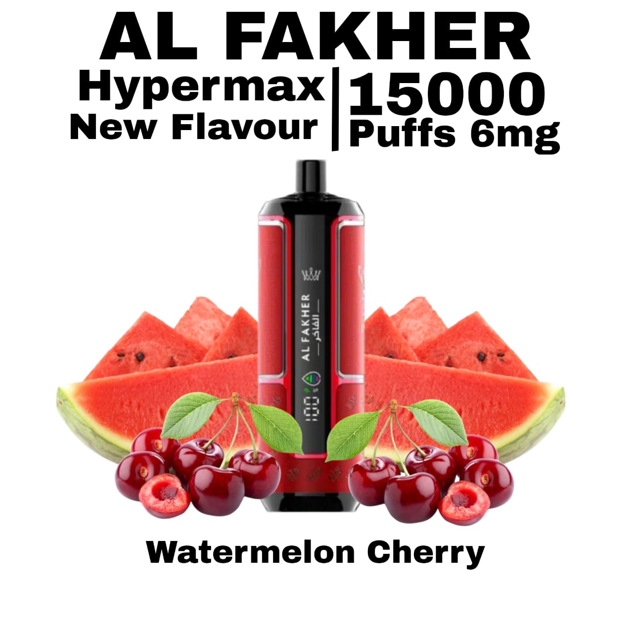 Al Fakher Crown Bar Watermelon Cherry 15000 Puffs