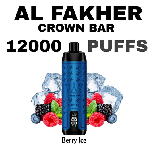 Al Fakher Crown Bar 12000 Puffs Berry Ice