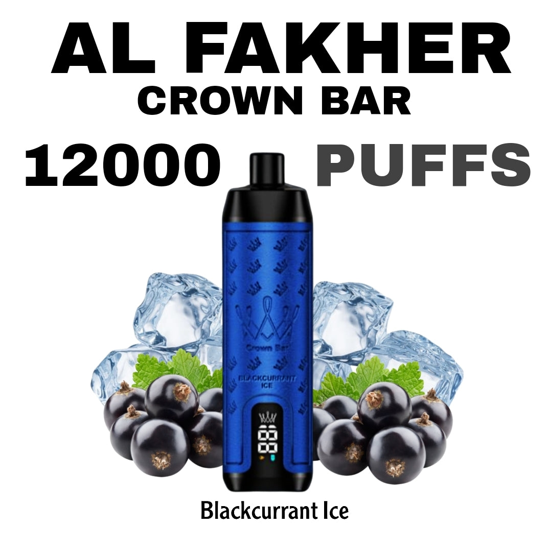 Al Fakher Crown Bar 12000 Puffs Blackcurrant Ice