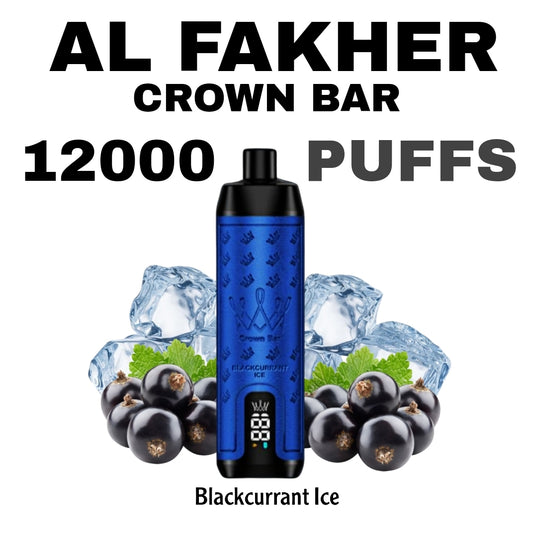 Al Fakher Crown Bar 12000 Puffs Blackcurrant Ice