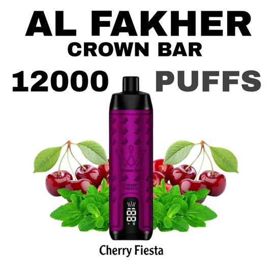 Al Fakher Crown Bar 12000 Puffs Cherry Fiesta