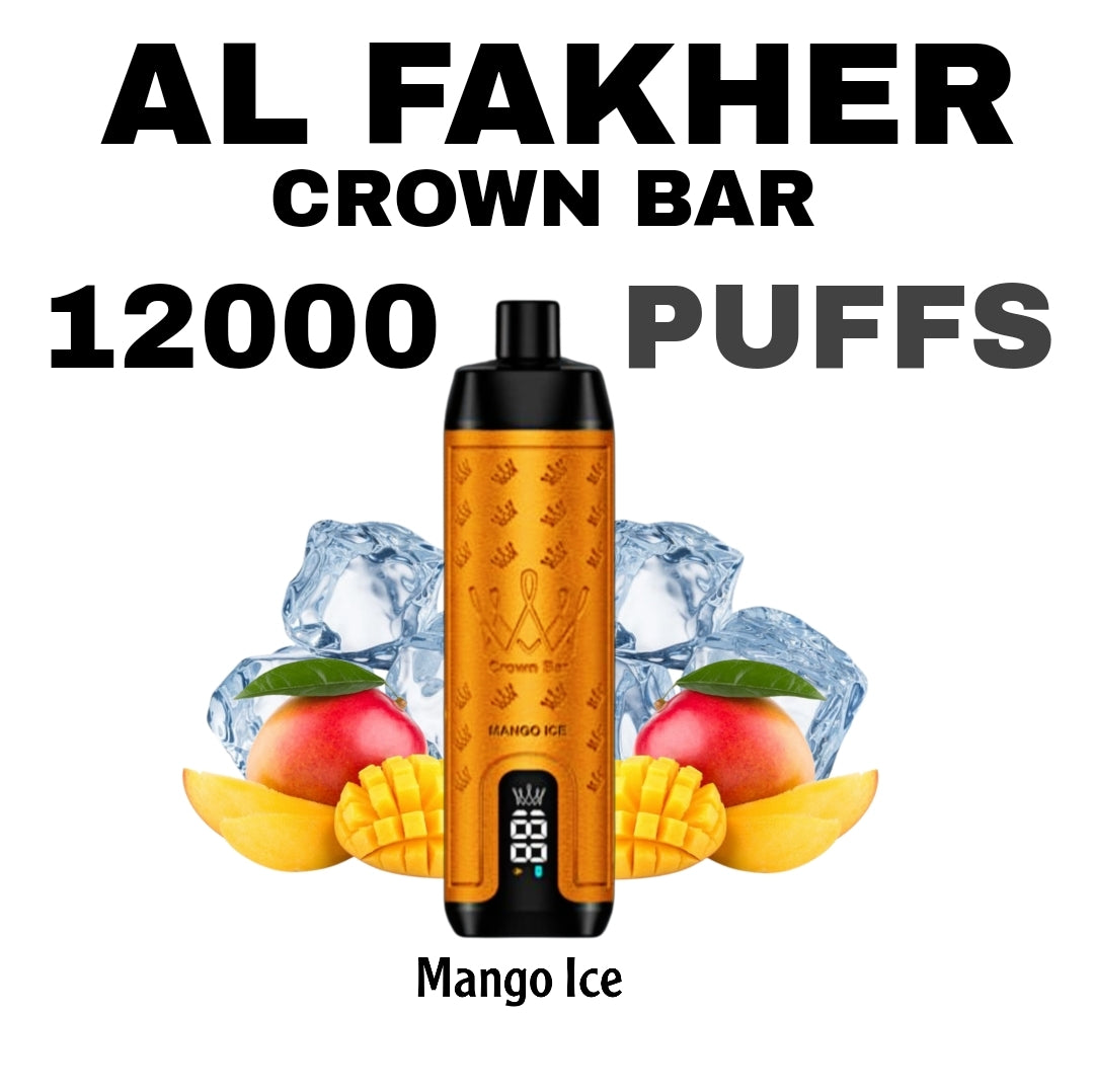 Al Fakher Crown Bar 12000 Puffs Mango Ice