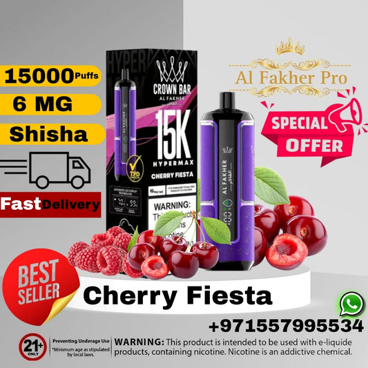 Al Fakher Crown Bar Cherry Fiesta 15000 Puffs