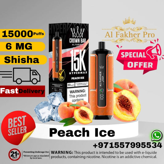 Al Fakher Crown Bar Peach Ice 15000 Puffs