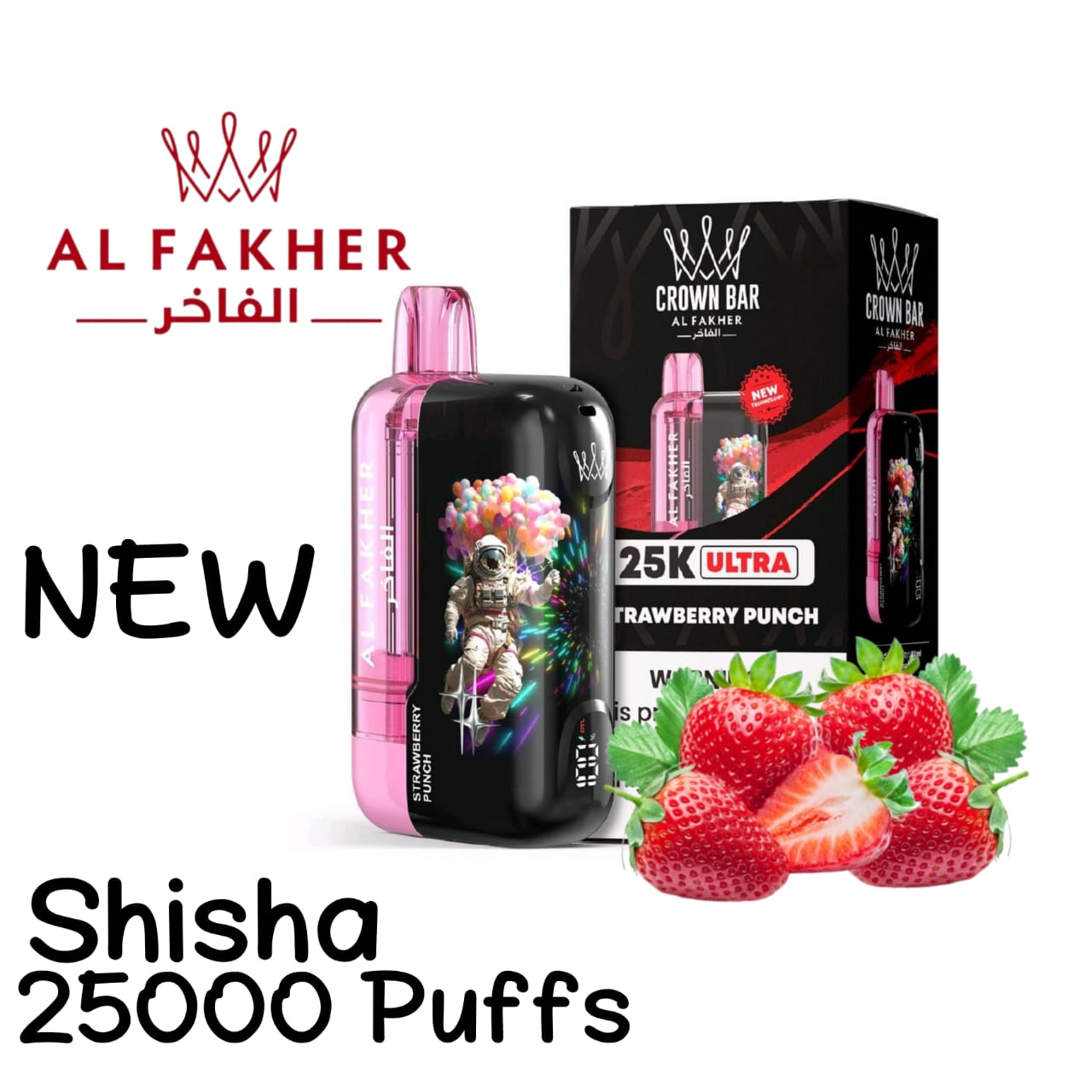 Al Fakher Ultra 25000 Puffs Strawberry Punch