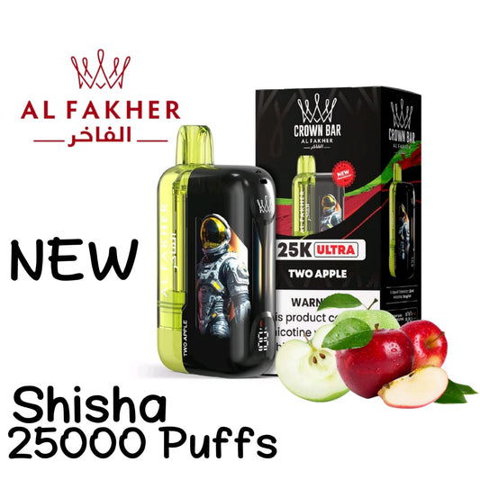 Al Fakher Ultra 25000 Puffs Two Apple