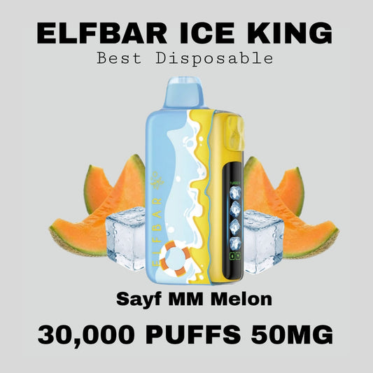Best ELFBAR Ice King 30K Puffs Sayf MM Melon in Dubai UAE