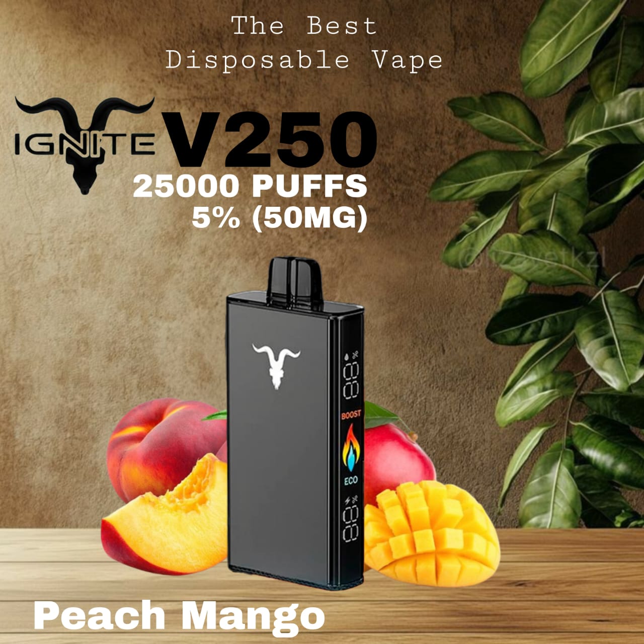 IGNITE V250 Peach Mango 25000 Puffs Disposable Vape in UAE