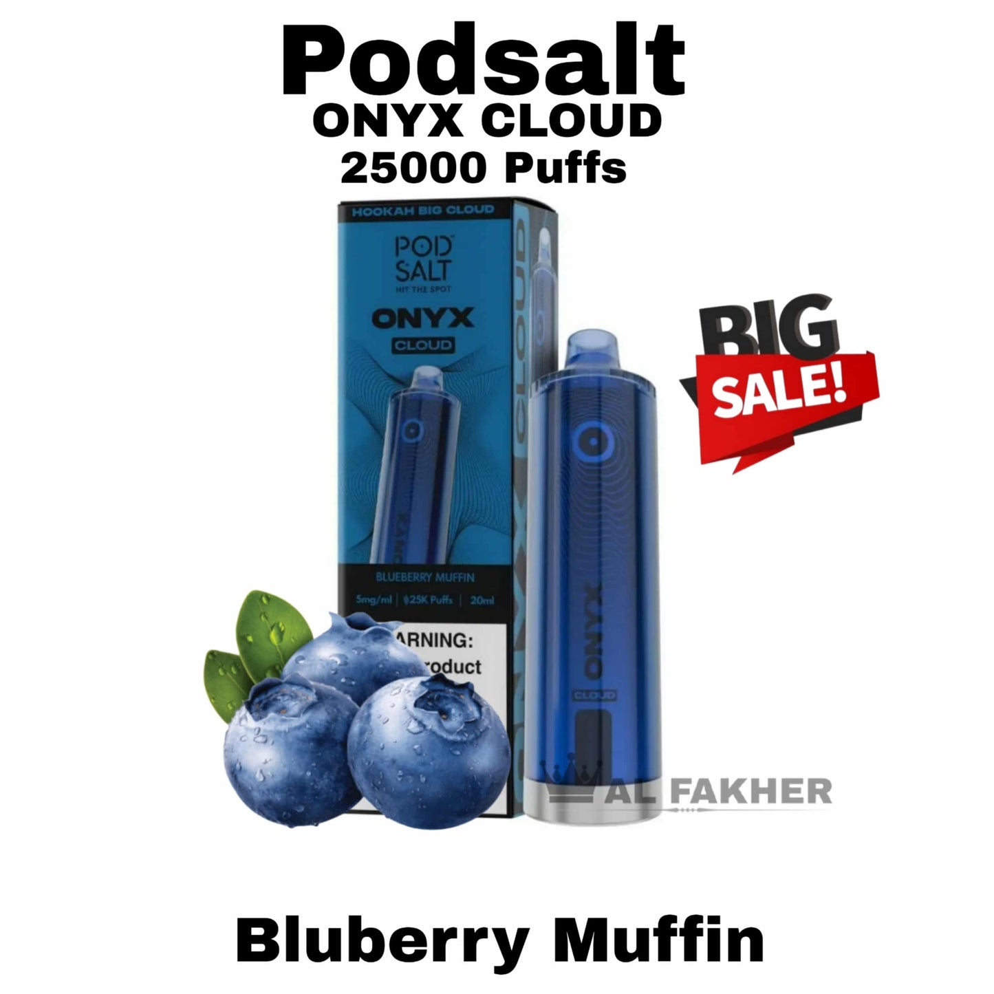 Pod Salt Onyx Cloud 25000 Puffs Blueberry Muffins in Dubai UAE