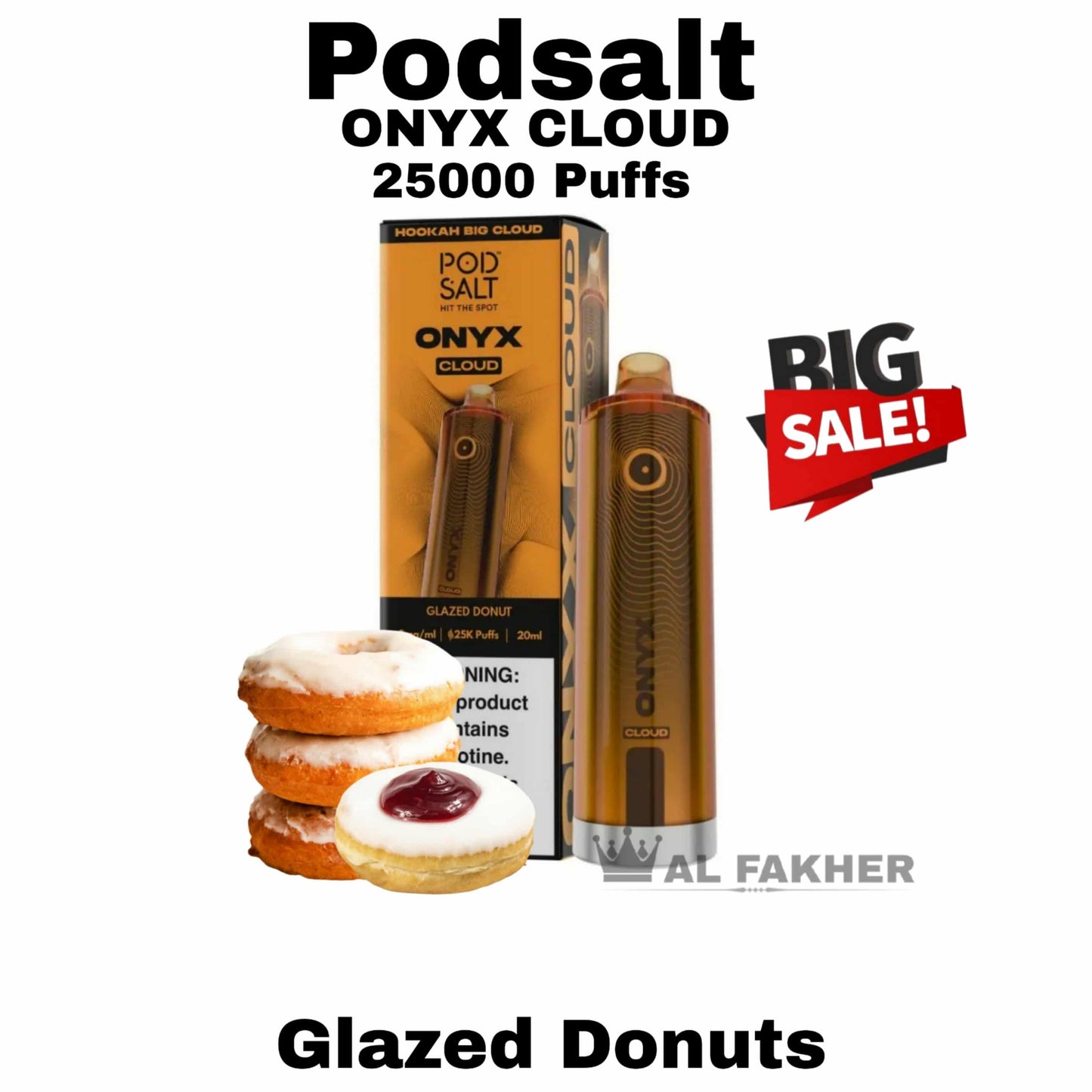 Pod Salt Onyx Cloud 25000 Puffs Glazed Donuts in Dubai UAE