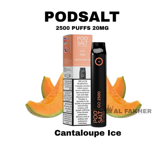 Pod Salt Go 2500 Puffs Cantaloupe Ice  Disposable Vape in Dubai UAE