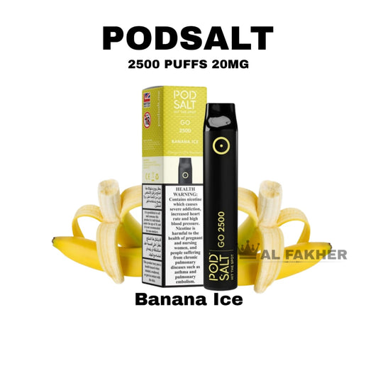 Pod Salt Go 2500 Puffs Banana Ice Disposable Vape in Dubai UAE