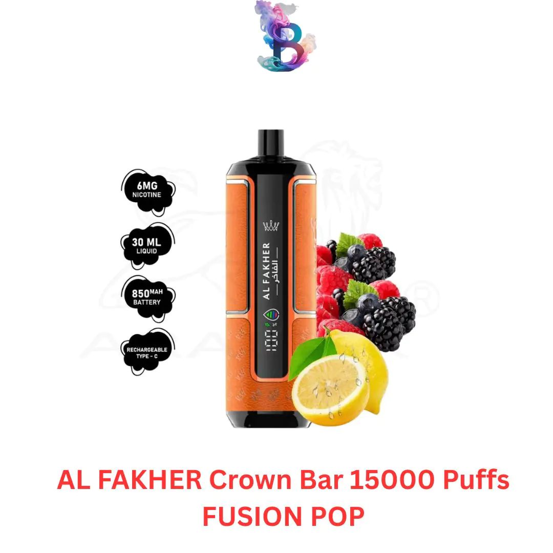 AL FAKHER Crown Bar 15000 Puffs FUSION POP in Dubai UAE - Image 1