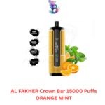 AL FAKHER Crown Bar 15000 Puffs ORANGE MINT in Dubai UAE