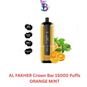 AL FAKHER Crown Bar 15000 Puffs ORANGE MINT in Dubai UAE