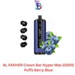 AL FAKHER Crown Bar Hyper Max 15000 Puffs Berry Blue in UAE