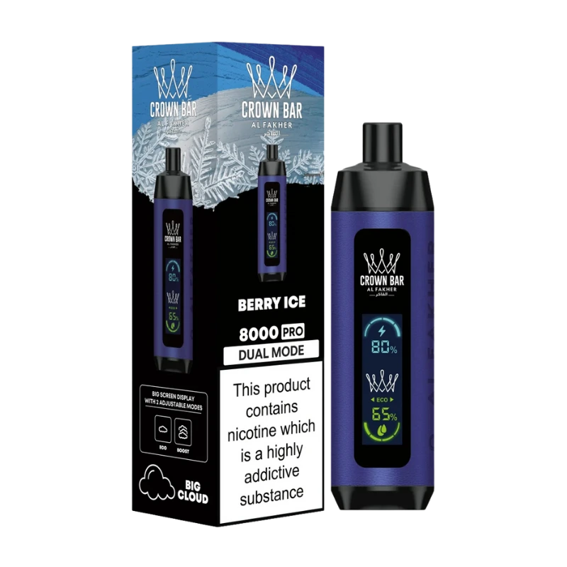 AL FAKHER Crown Bar Pro 8000 Puffs BERRY ICE