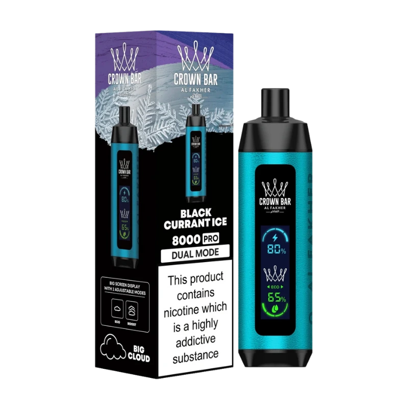 AL FAKHER Crown Bar Pro 8000 Puffs BLACKCURRANT ICE