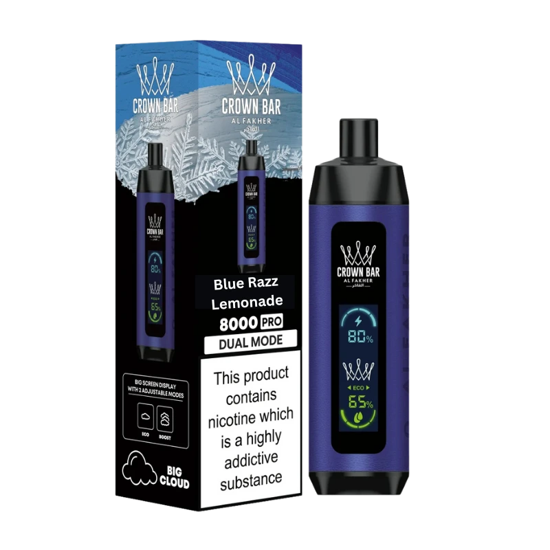 AL FAKHER Crown Bar Pro 8000 Puffs BLUE RAZZ LEMONADE