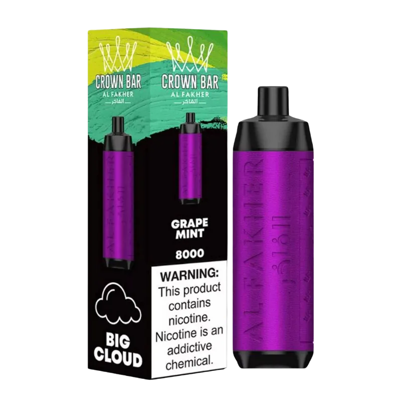 AL FAKHER Crown Bar Pro 8000 Puffs GRAPE MINT