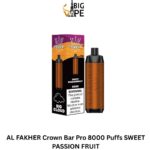 AL FAKHER Crown Bar Pro 8000 Puffs SWEET PASSION FRUIT in Dubai UAE
