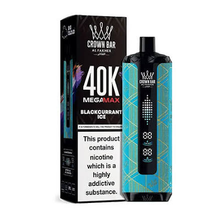 Al Fakher Crown Bar Blackcurrant Ice Mega Max 40000 Puffs