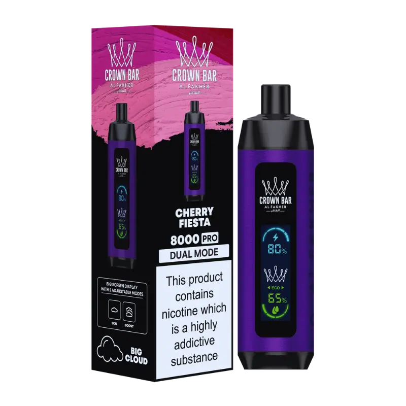 AL FAKHER Crown Bar Pro 8000 Puffs CHERRY FIESTA