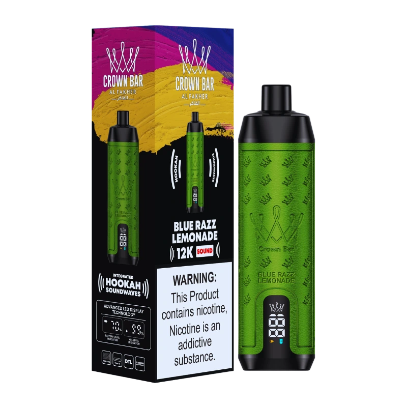 Al Fakher Crown bar 12000 Puffs Blue Razz Lemonade in Dubai