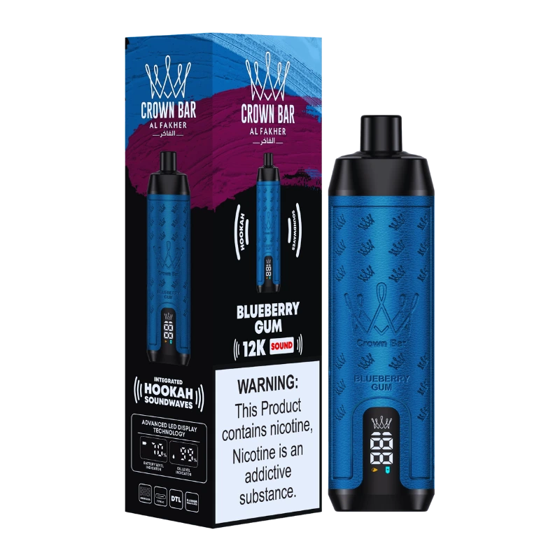 Al Fakher Crown bar 12000 Puffs Blueberry Gum in Dubai
