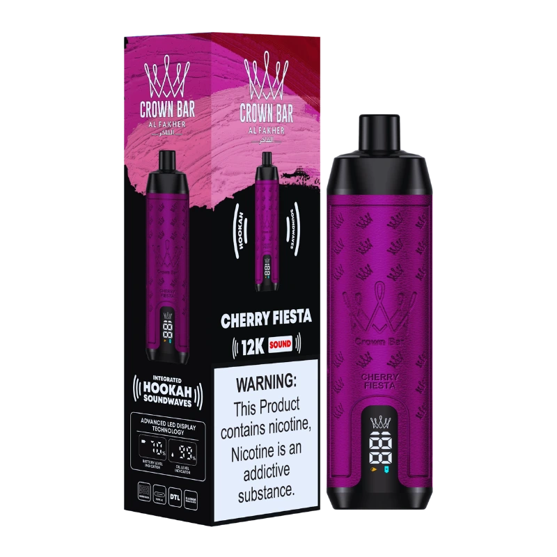 Al Fakher Crown bar 12000 Puffs Cherry Fiesta in Dubai