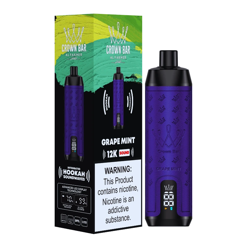Al Fakher Crown bar 12000 Puffs Grape Mint in Dubai