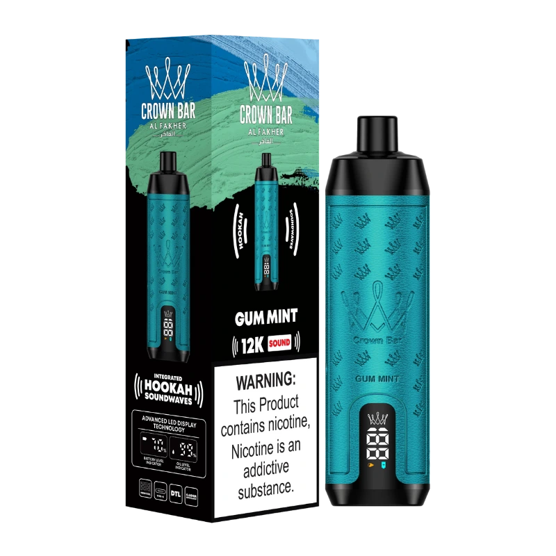 Al Fakher Crown Bar 12000 Puffs Gum Mint in Dubai