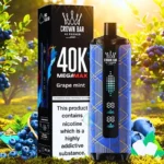 Al Fakher Crown Bar Grape mint Mega Max 40000 Puffs Disposable Vape in UAE
