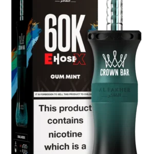 Al Fakher Crown Bar E Hose X 60000 Puffs Gum Mint