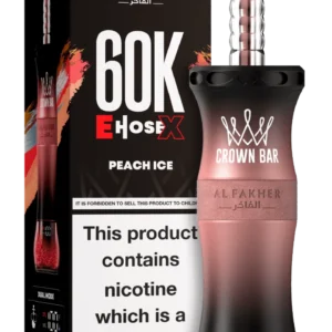 Al Fakher Crown Bar E Hose X 60000 Puffs Peach Ice