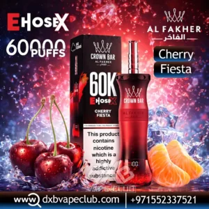 Al Fakher Crown Bar E Hose X 60000 Puffs Cherry Fiesta