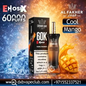 Al Fakher Crown Bar E Hose X 60000 Puffs Cool Mango