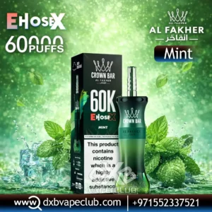 Al Fakher Crown Bar E Hose X 60000 Puffs Mint