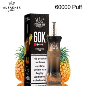 Al Fakher Crown Bar E Hose X 60000 Puffs Pineapple Ice