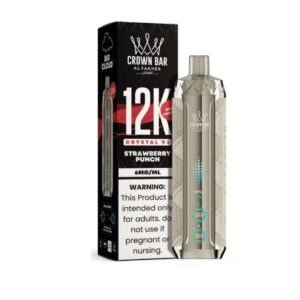 Al Fakher Crown Bar Crystal V2 12000 Puffs Strawberry Punch