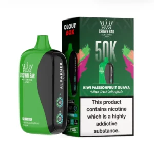 Crown Bar Al Fakher 50000 Puffs Cloud Box Kiwi Passionfruit Guava