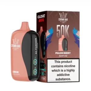 Crown Bar Al Fakher 50000 Puffs Cloud Box Peach Berry